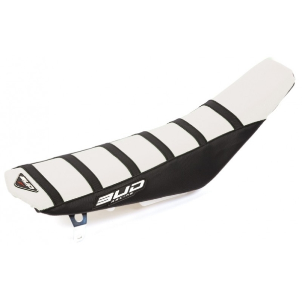 Housse de selle BUD Full Traction SX/SXF blanc/noir