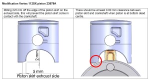 VERTEX PISTON SX/TC/MC 125 D-DIMENSION 2 SEGMENTOS