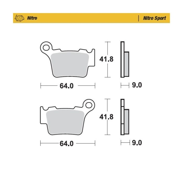 MotoMaster NITRO SPORT Bremsbeläge Für KTM/GG/HVA (Hinten)