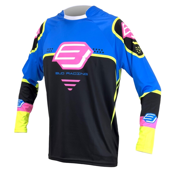 Maglia BUD Future Soldier Blu / Nero / Rosa / Giallo Fluo