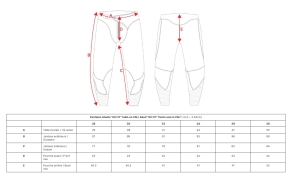 Pantaloni "B" SX FIT Lava White / Navy Blue / Orange