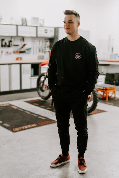 MAGLIA A MANICHE LUNGHE S-TECH RACING NERA L