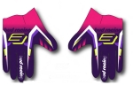 BUD SX LITE Gloves Champions Purple / White / Pink Fluo / Yellow Fluo