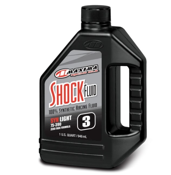 50-57901 Maxima RACING SHOCK FLUID Synthétique SAE 3 - 947 ml Image 1